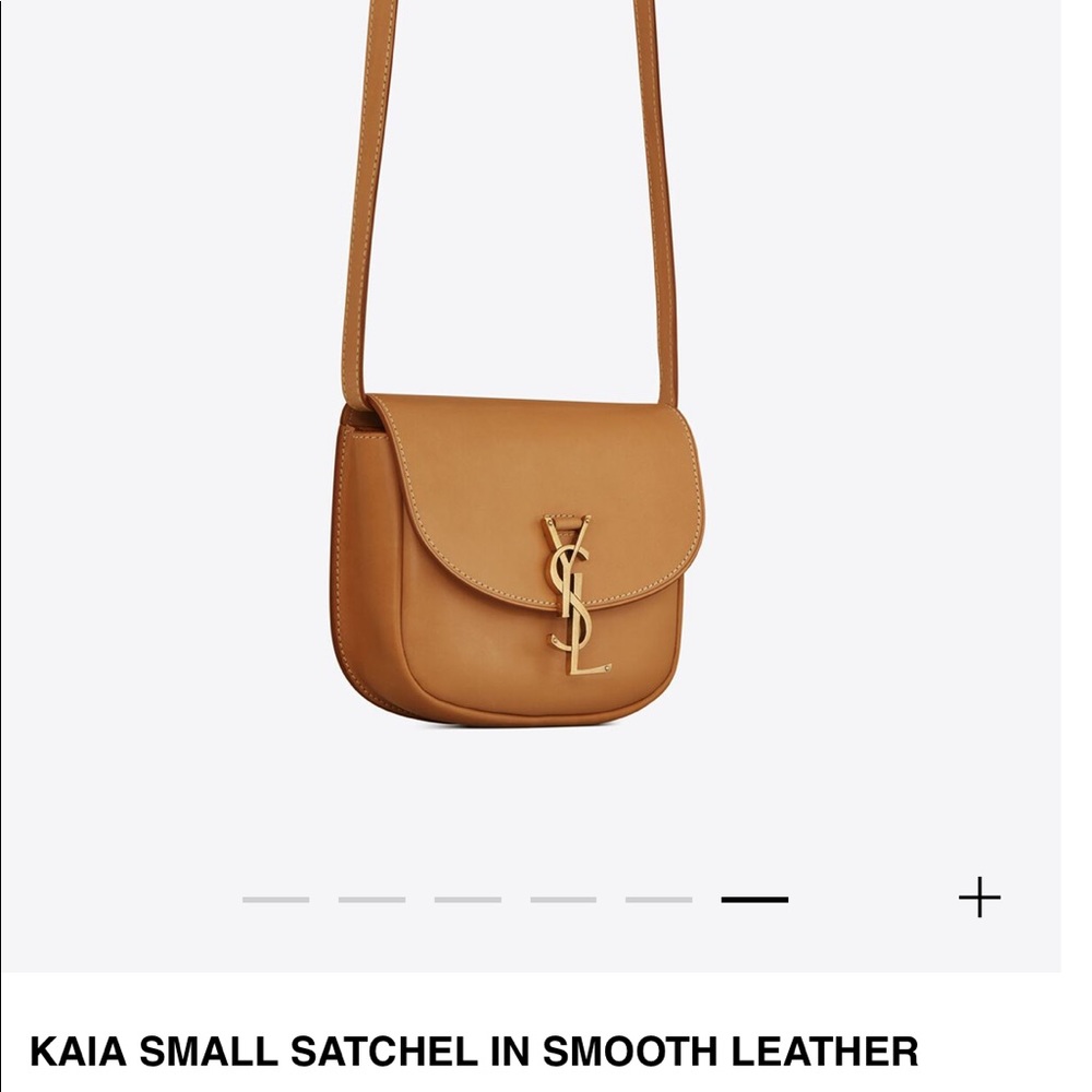 NWT YSL Kaia small leather satchel in mustard.